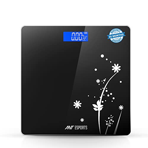 Ant Esports Flora Wave Digital Body Weighing Scale | Portable and Lightweight Design | High Weight Capacity of 180 kg | High-Precision Sensor | Automatic Power Off Feature