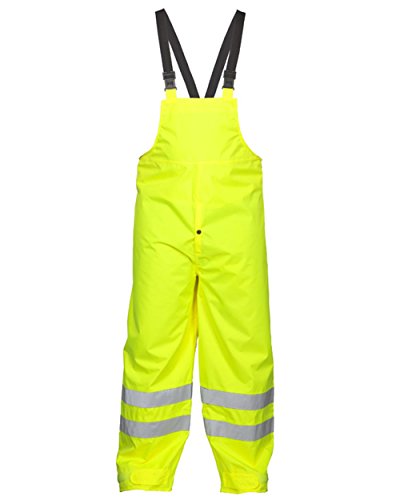 Kishigo 9665P Storm Stopper High-Viz Rainwear Bib, Fits Large and Extra Large, Lime