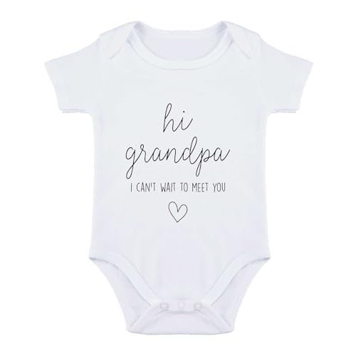 SproutJoy Hi Grandpa Bodysuit for Baby Pregnancy Announcement Promoted to Grandpa Infant Bodysuit Newborn