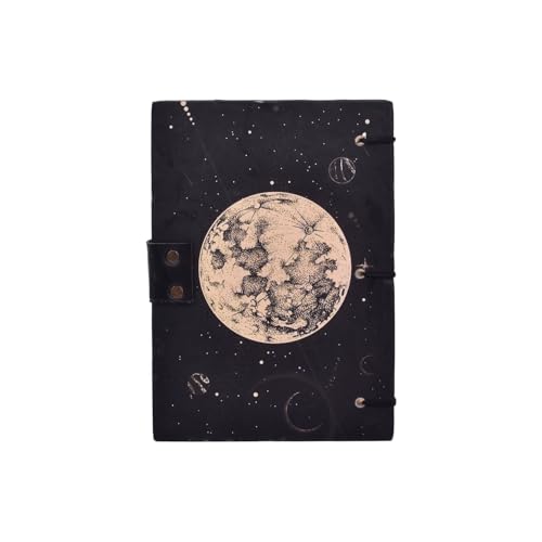 Image of Moon Phase Journal with Pen, Black Hardcover
