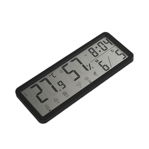 シンプルな操作温度湿度と日付表示を備えたエレガントな液晶デジタル時計、家庭やオフィスの装飾用日付付きオフィス時計