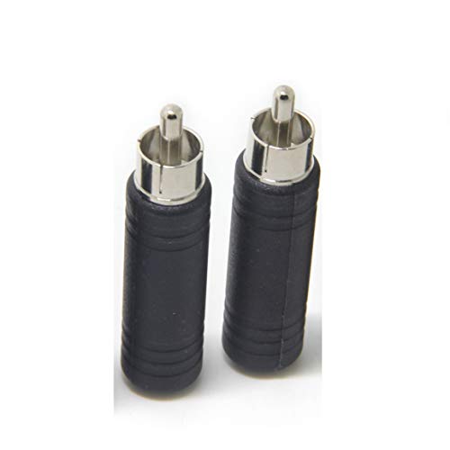 Adaptador 6.35 mm TS a RCA macho tipo conector de audio mono para altavoz y mesa 3