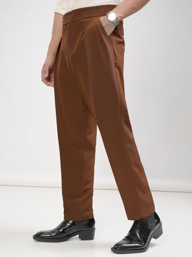 Image of Highlander Men Men's Gurkha Trouser Pants| High Waist| Carrot Fit| Ankle Length| Stylish Trousers for Men| Men Trousers | Trousers for Man | Pants for Man