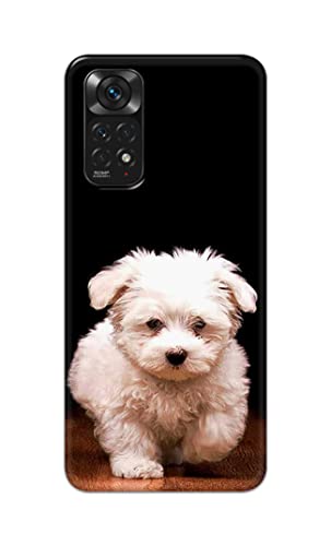 Image of PRINTFIDAA� Printed Hard Back Cover Case for Mi Redmi Note 11 4G Back Cover (Puppy Dog) -2808