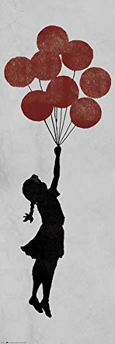 Poster da porta Bansky – Girl Floating (53 cm x 158 cm) + Poster sorpresa in regalo.