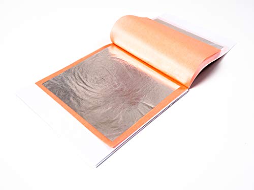 Slofoodgroup Silver Leaf Hard Press Transfer Silver (25 Sheets Edible Silver Firmly Attached to Transfer Sheets) Edible Silver Leaf 9.5cm by 9.5 cm Hard Press Transfer Sheets