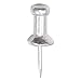 Advantus Aluminum Head Push Pins, Steel 3/8-Inch Point, Silver, 100 per Box (CPAL3)