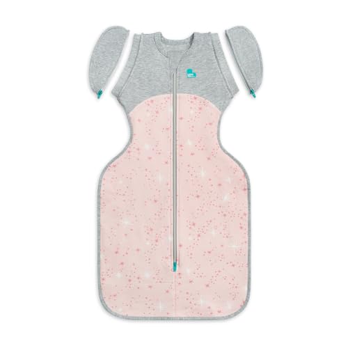 Image of Love to Dream Swaddle Up Transition Swaddle, Patented Zip-Off Wings, Help Baby Transition from Being Swaddled to Arms Free When Showing Signs of Rolling, Suitable for All Seasons, 13-19 lbs, Pink