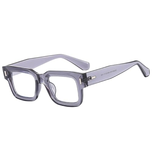Lunettes de soleil carrées rétro LVTFCO gris clair avec protection UV400 pour hommes et femmes
