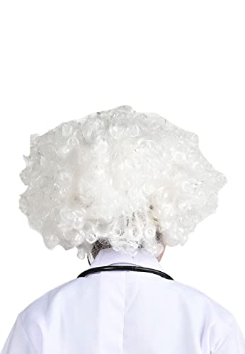 Image of BookMyCostume White Old Man Curly Hair Wig Unisex Adult & Kids Fancy Dress Costume Accessory