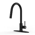 WEWE Kitchen Faucet with Pull Down Sprayer, Matte Black SUS304 Stainless Steel Kitchen Sink Faucets, High Arc Single Handle Faucet for Kitchen Sink, Commercial Modern Farmhouse RV Utility Faucet
