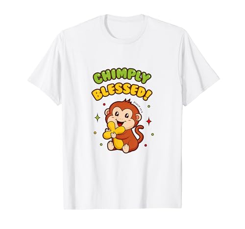 Bible Pun Chimpily Blessed Christian Funny Faith Palm 34:8 T�V���c