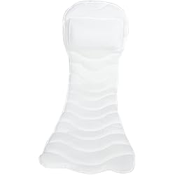 Cabilock Alfombra De Baño Antideslizante Almohadas De Seguridad para El Baño Cojín para La Cabeza De La Bañera Tina De Baño Almohadas Almohada De Apoyo Poliéster (poliéster) Bebé Blanco Red