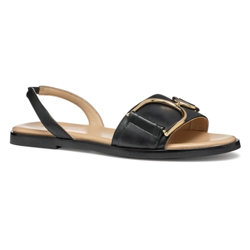 Geox Women's D NAILEEN A Slide Sandal, Black, 5 UK