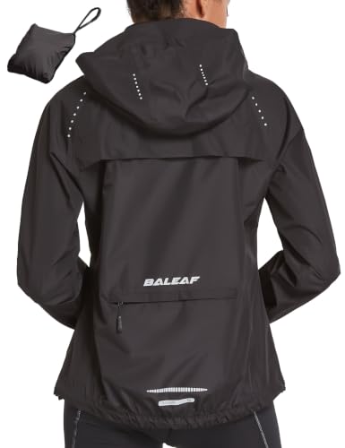 baleaf Packable Rain Jacket Women Waterproof Lightweight Hoo...