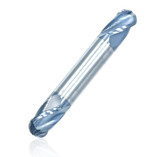Image of 3 /8 inch Carbide Ball Nose End Mill, Double End, 4 Flute Solid Carbide Ball Nose End Mill, 2-1 /2 inch Overall Length, Helix Angle: 30, AlTiN Coated,3 /8 inch Cutting Diameter, 9 /16 inch Length of Cut