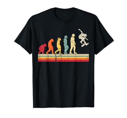 Evolution of Man Skateboarding Vintage Skate Camiseta