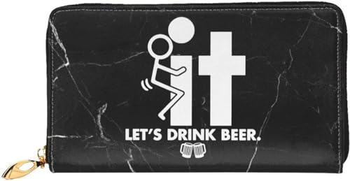 Fuck It Let's Drink Beer Wallet Card Bag