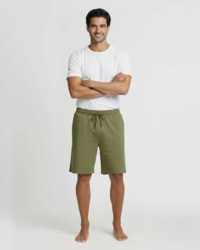 Image of 3 Pack Men's Pajama Shorts Sleep Lounge Casual PJ Comfy Cooling Pockets | Available In Big & Tall, Soft, Stretchy, Breathable, Elastic Waist, Athletic, Gym, Workout, Sweat, Summer, Night, Bottoms