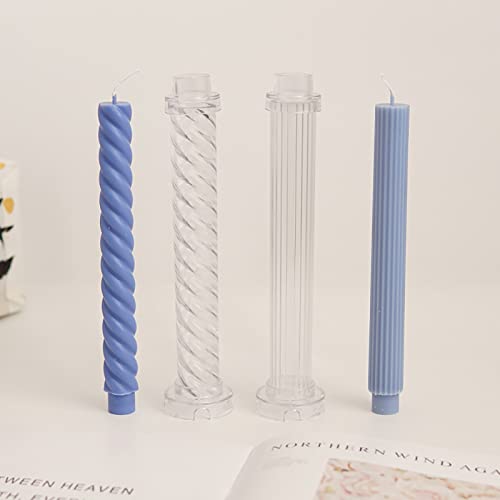 2 Pack Plastic Spiral Candle Mold Stick Candle Mold Gearwheel Candle Mold Plastic Mold Animal Mold Silicone Mold For Resin Candle Mold Clay Mold Skull Soap Mold Candle Making Mold Soap Making Molds #TOP1