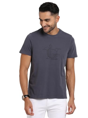 T-shirt élastique en coton à col rond pour homme Turtle confortable