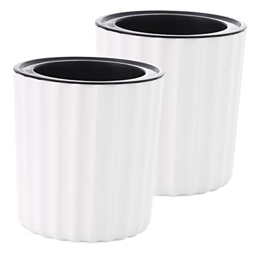 HIAKDOFT 2 Piezas Macetas Autorriego Maceteros Decorativos Blancos de Plástico Autorriego para Plantas de Interior y Macetas Resistentes y Prácticas para Jardín y Oficina