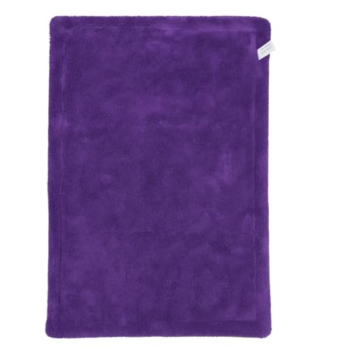 Image of AM Safe-X Microfiber Cloth for Car 1200 GSM 40x60 cms 1 Pcs Twisted Loop Super Absorbent Towel, Edgeless Design with Plush Pile & Lint Free Cloth for Drying & Detailing, Purple & Grey