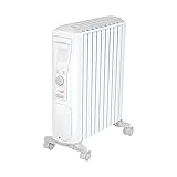 De'Longhi (デロンギ) オイルヒーター ベルカルド RHJ75V0915-GY 電気ヒーター ゼロ風暖房 節電 乾燥しにくい 表面温度約60℃ エコモード 直感操作クリックノブ [10-13畳] [ピュアホワイト×シルクグレー] デロンギファミリー登録で5年保証