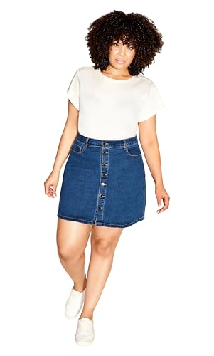 City Chic Women's Plus Size Island Denim Skirt