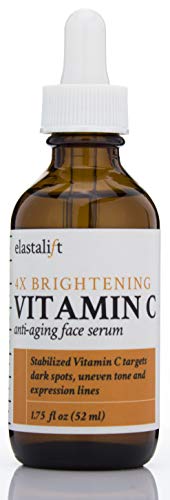 Elastalift-Vitamin-C-Serum-for-Age-Spots-Wrinkles-Expression-Lines-Anti-Aging-Serum-wVitamin-C-Hyaluronic-Acid-brightens-skin-helps-promote-a-healthier-skin-complexion-Two-175-Fl-Oz Elastalift Vitamin C Facial Serum For Age Spots, Wrinkles, & Expression Lines. Anti-Aging Face Serum W/Vitamin C & Hyaluronic Acid Brightens Skin To Promote Healthier Skin Complexion (2-Pack)