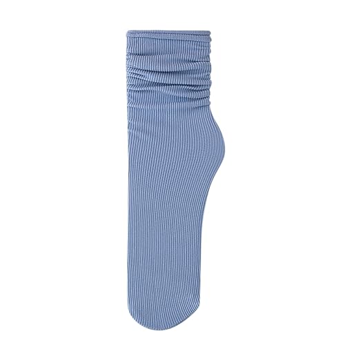 Calcetines para Mujer Confort Diario Volantes Arte Socks Lisos Elástico Resistir el Olor Calcetin Clásicos Casuales Colores Calcetas para el día a día Medias (D, 18-40 Years)