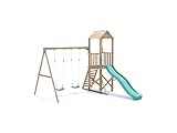 Dunster House Climbing Frame with Double Swing