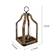 Rustic Wood Lantern Candle Holder for Farmhouse Decor - Indoor and Outdoor Table Centerpiece with Glass Hurricane, 13