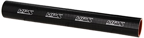 HPS HTST-125-BLK Silicone High Temperature 4-ply Reinforced Tube Coupler Hose, 80 PSI Maximum Pressure, 12