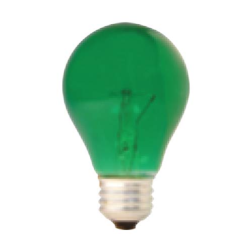 GE Incandescent Party Light Bulb, A19 Light Bulb, 25-Watts, Medium Base, Green Light Bulb, 1-Pack, Party Lights