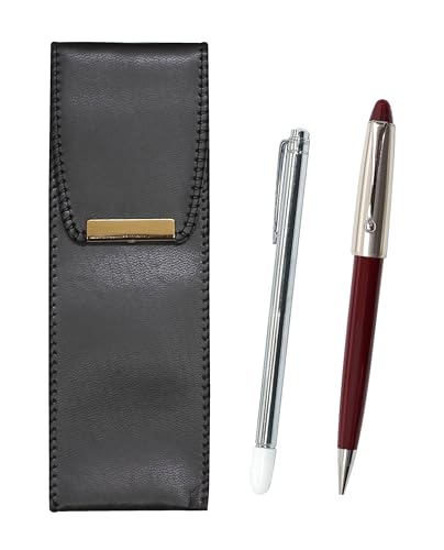 エコレザーペンケース 金属製指示棒とネオD-700レディスレトロシャープペンセット BR-701S-700S