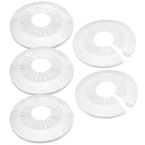 Plumbing Cover Plates Larger Trim Rings Plastic Radiator Escutcheon Water Pipe Cover Collars(2.36-3.0inch, White)