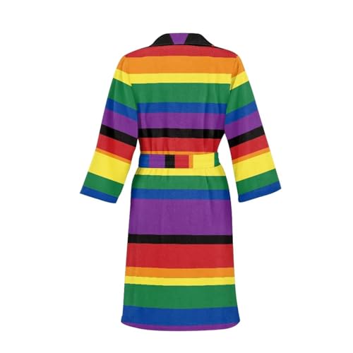 HUGS IDEA Mens Big and Tall Bathrobes with Shawl Collar Warm Nighgown Sleepwear4