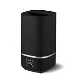 ドウシシャ 加湿器 超音波式 タンク容量2L 加湿量300ml/h 連続加湿時間6.5時間 適用畳数8畳(プレハブ)/5畳(木造) 上から給水 ブラック Mistone300 DKW-2430BK