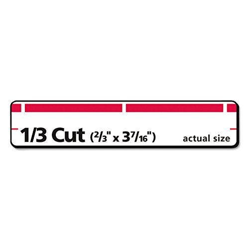 Avery 5066 Permanent Filing Labels, 1/3 Cut, 1500/Bx, Red #TOP2