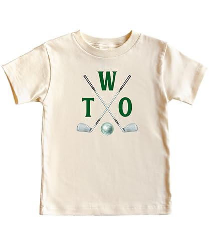 Olive Loves Apple Two Golf Sticks 2nd Birthday Shirts Golf Themed Kids Birthday Party Tee2