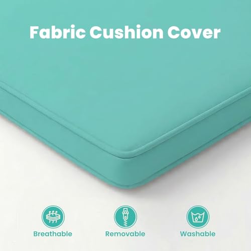 Sofá con cojín y mesa de exterior 3 piezas para terrazas modernas 5