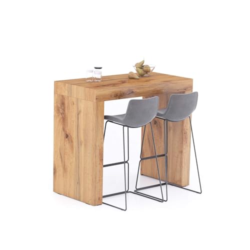 DESIGN MODERNO: Il Tavolo Alto Evolution 120x60 Rovere Rustico è progettato per accogliere quattro persone. Le sue linee minimali e il design snello lo rendeno perfetto per essere inserito in ogni stile di arredo.