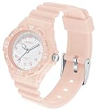 Women's Sports Waterproof Nurse Minimalist Simple Analog Watch - Casual Ladies Watch in Rose Gold Pink
