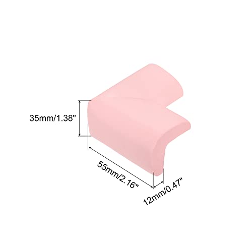 Image of uxcell Corner Guards Edge Protectors, 12Pack Foam Safety Bumper L Shape, 55mm /2.16 inch(L) for Furniture Corner Table Edge Guard, Pink