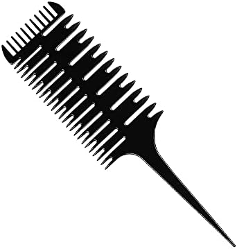 1st Choice Professional Hair Combs for Women Styling Hair Combs Plastic Weaving Combs for Highlighting,3-Way Weaving & Sectioning Foiling Comb for Hair Coloring, Highlighting, Balayage