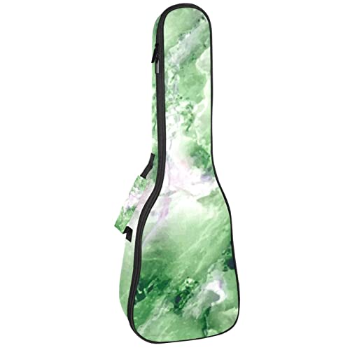 Sac rembourré de 10 mm pour ukulélé concert et soprano texture marbre vert