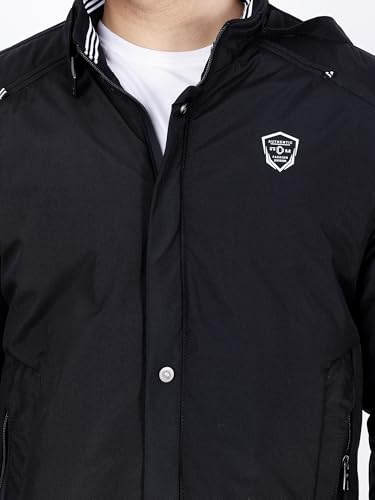 Image of Dollar Full Sleeves Bomber Jacket for Men | TPU Men's Standing Collar Lightweight Winter Jacket, Regular Fit