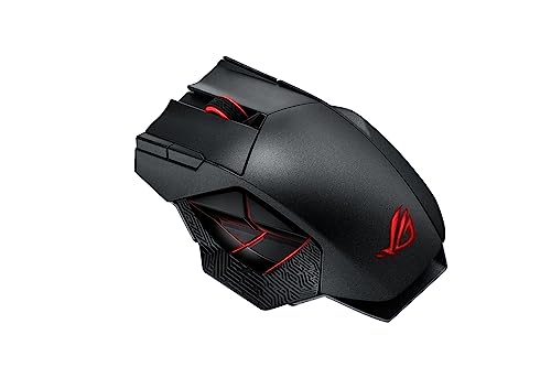ASUS ROG Spatha - Souris gaming laster - 8200 DPI - 150 IPS - Avec ou sans fil - Eclairage RGB - Mémoire Flash intégrée - Interface ROG Armoury 2,4 GHz Noir