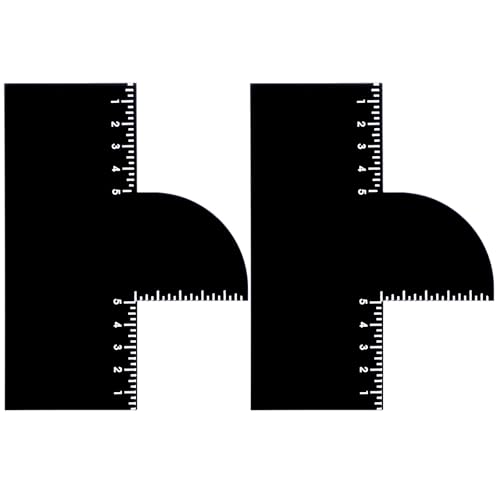 Guduling 2 Pcs Barber Enhancement Card,Black Shape up Tool for Hairline,T Shape Enhancement Card for...